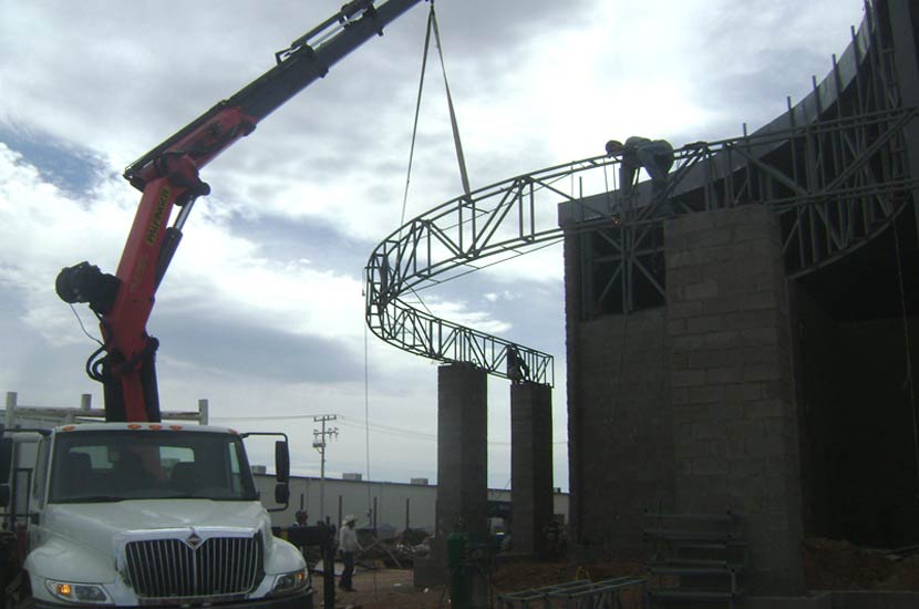 Nave industrial AVNET — montaje estructura de acero, Sonora